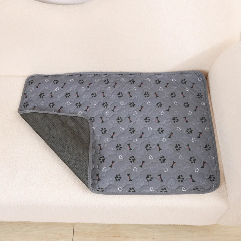 Reusable Washable Pee Pad for Dogs - Grey Bone / 100x70 cm