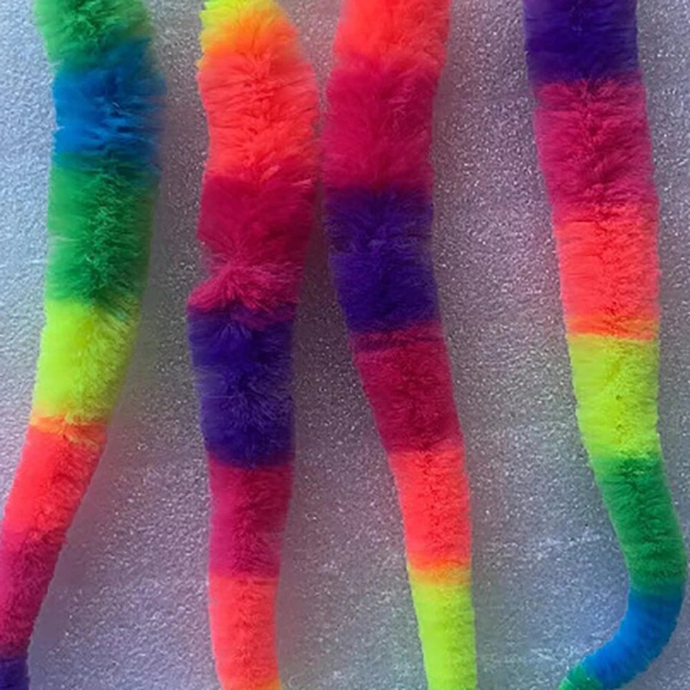 Fuzzy Worm Bouncing Ball Cat Toys