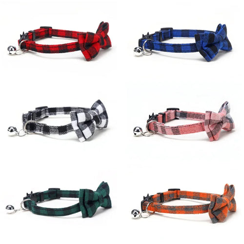 Breakaway Cat Collar with Bow Tie and Bell