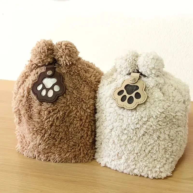 Leather Paw Fur Keepsake Locket Keyring