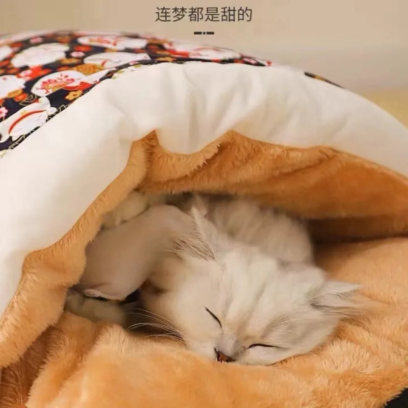 Futon-Style Cat Sleeping Bag