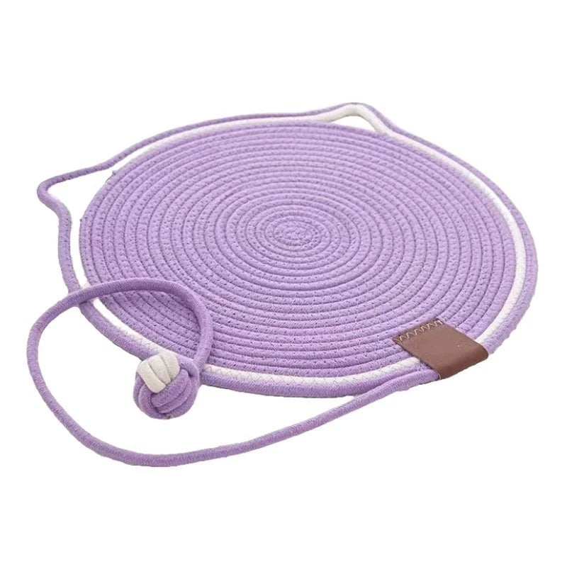 Round Rope Scratching Mat with Ball