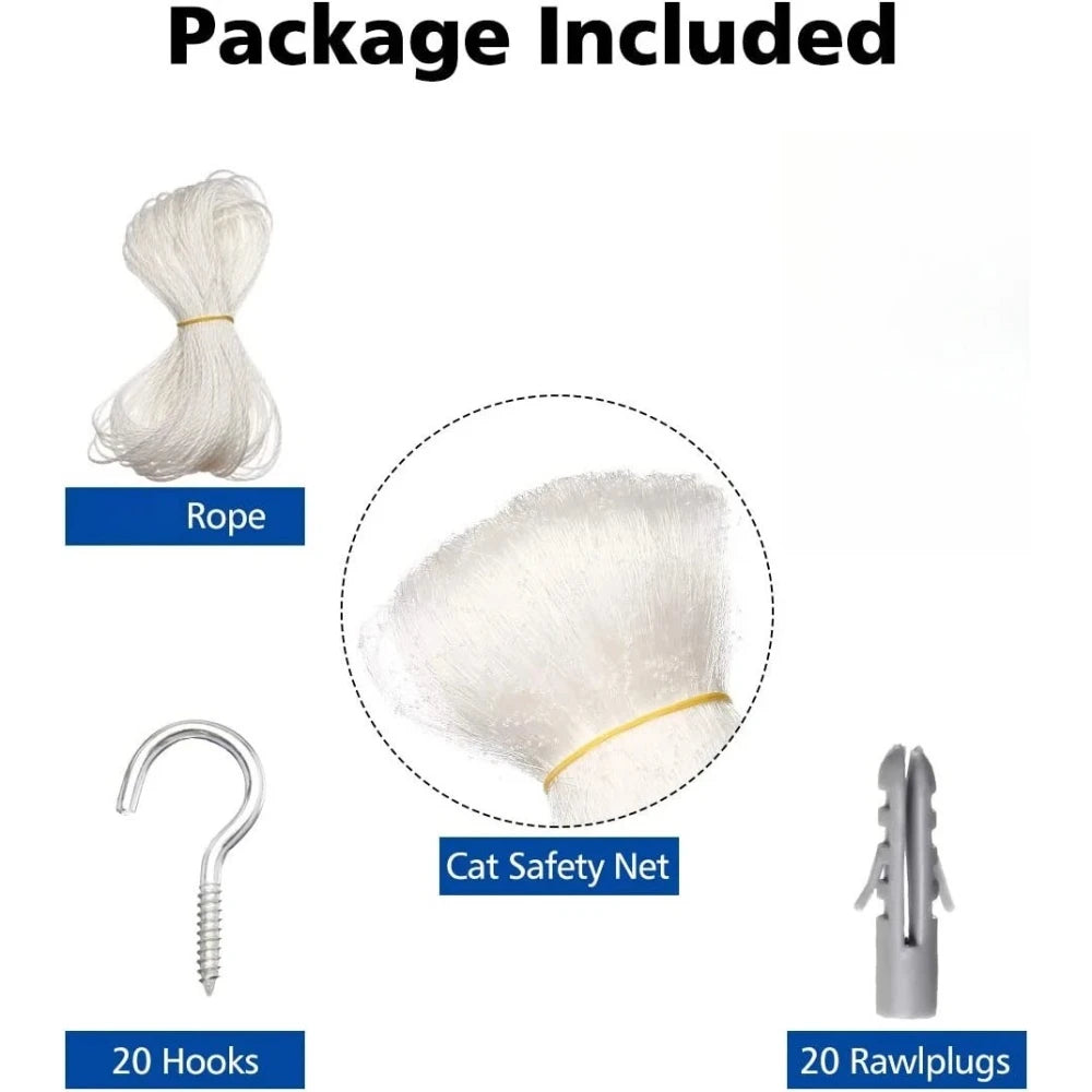 Clear Cat Safety Net for Balconies and Windows