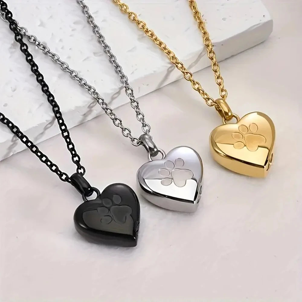 Paw Heart Keepsake Necklace