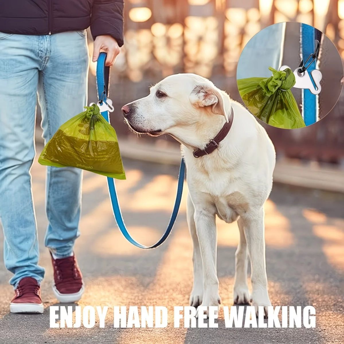 Stainless Steel Hands-Free Poop Bag Holder