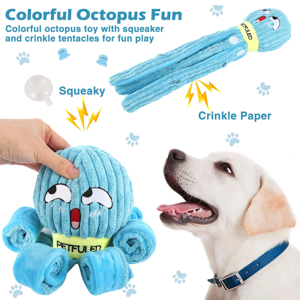 Octopus Snuffle Toy with Squeaker